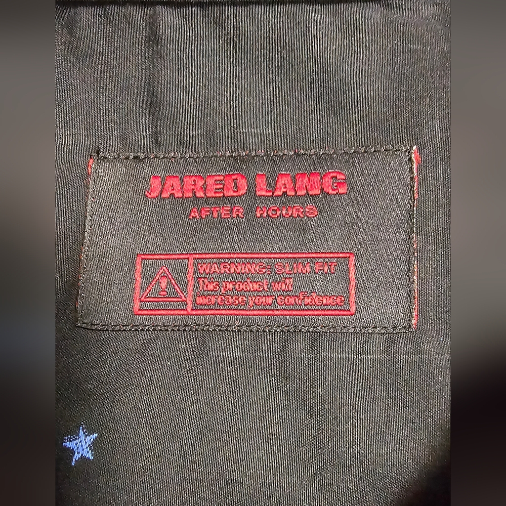 Jared Lang After Hours Star Print Button Down Shirt Black Men's Size Medium - Picture 7 of 10